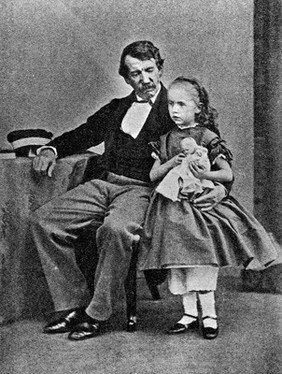 Dr David Livingstone with his daughter