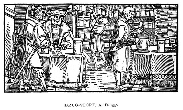Pictorial history of ancient pharmacy : with sketches of early medical practice / translated from the German, and revised, with numerous additions, by William Netter.