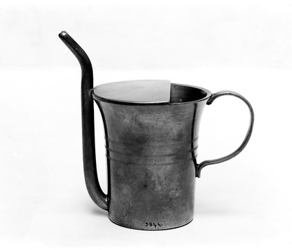 Pewter feeding bottle, 18th century