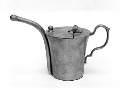 Pewter feeding bottle, 18th century, English