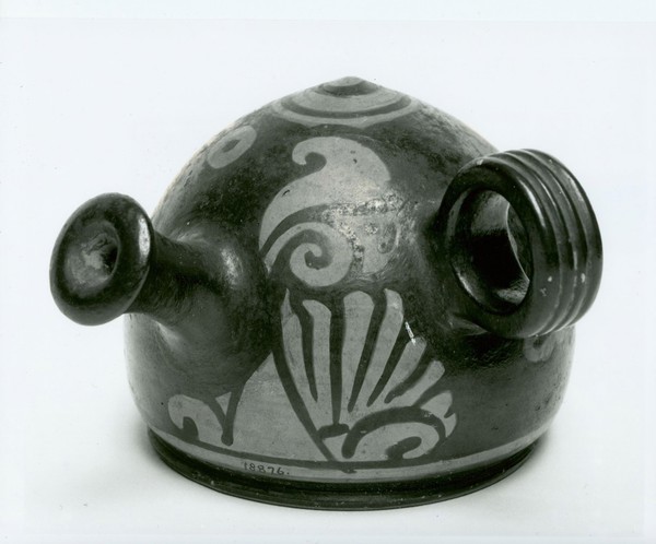 Roman biberon of black terracotta, South Italian or Greek