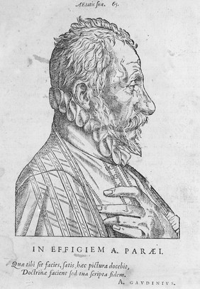 Portrait of Ambroise Pare [1510 - 1590], French surgeon