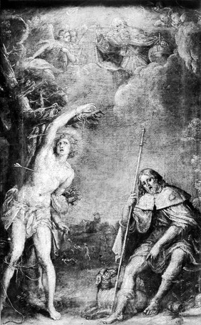 M0000802: God the Father and Saint Sebastian with Saint Roch