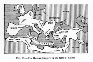 view Map of the Roman Empire in the time of Galen.