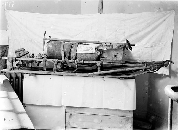 Dr. Mawson's sledge, right side, background in.