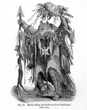 A Medicine man, Schwarzfuss-Indianer, after Catlin