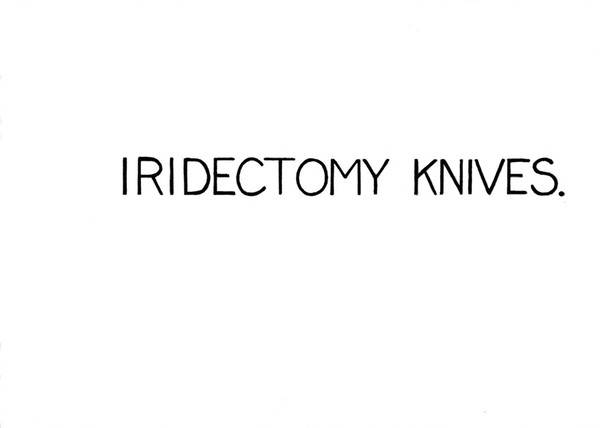 Iridectomy knives label