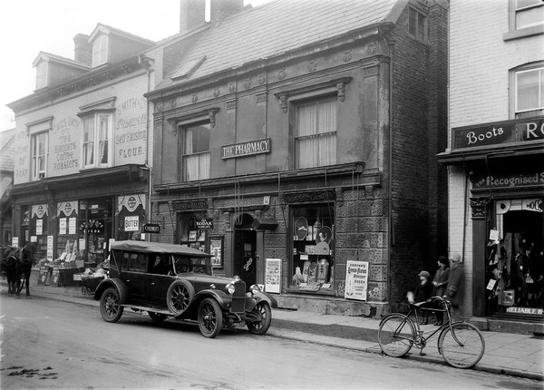 The pharmacy, Tenbury Wells, Hickman's surgery.