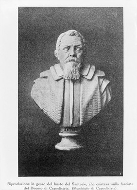 Bust of Sanctorius, from a secondary source.