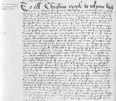 M0001699: Reproduction of an unidentified medical licence entry beginning "To all Christian people to whome…"