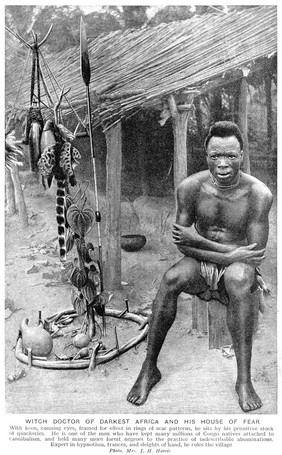 Witch doctor of darkest Africa & his house of fear