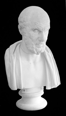 Bust of Hippocrates.