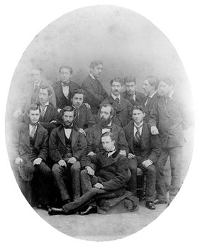 M0002776: Dr Bishop with a group of students