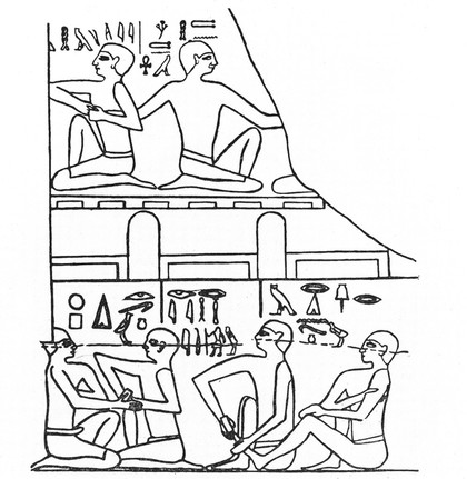 Egypt, Representation of anaesthesia produced by pressure.