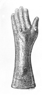 Ex-voto of hand (illustr. Aesculape).