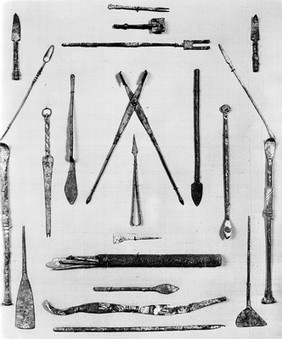 A page of Roman surgical instruments (N.P)