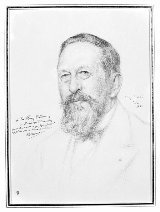 Marcel Delépine. Chalk drawing by E. Aillet, 1925.