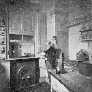 Sir William Crooks in his laboratory.