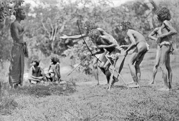 Kirikoraha ceremony. The shaman tracking the Sambar (henebedda). The shaman shoots the sambar (henebedda).