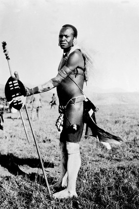 Zulu male ready for the wedding dance