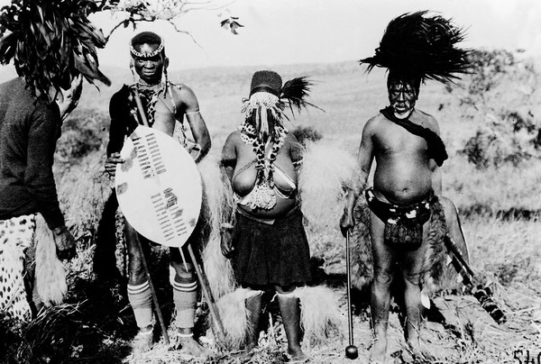 Bride ready for a Zulu wedding dance