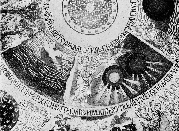 Cupola of the Creation in the vestibule of St. Marks, Venice; 1st circle from the centre, 1th day of creation.