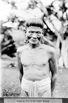 An Ukir of the Upper Rejang with ears pierced