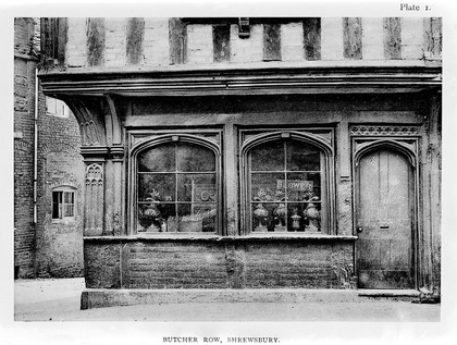 Butchers Row, Shrewsbury, exterior of front.
