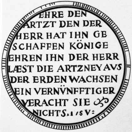 17th century astrological amulet against disease, Germany