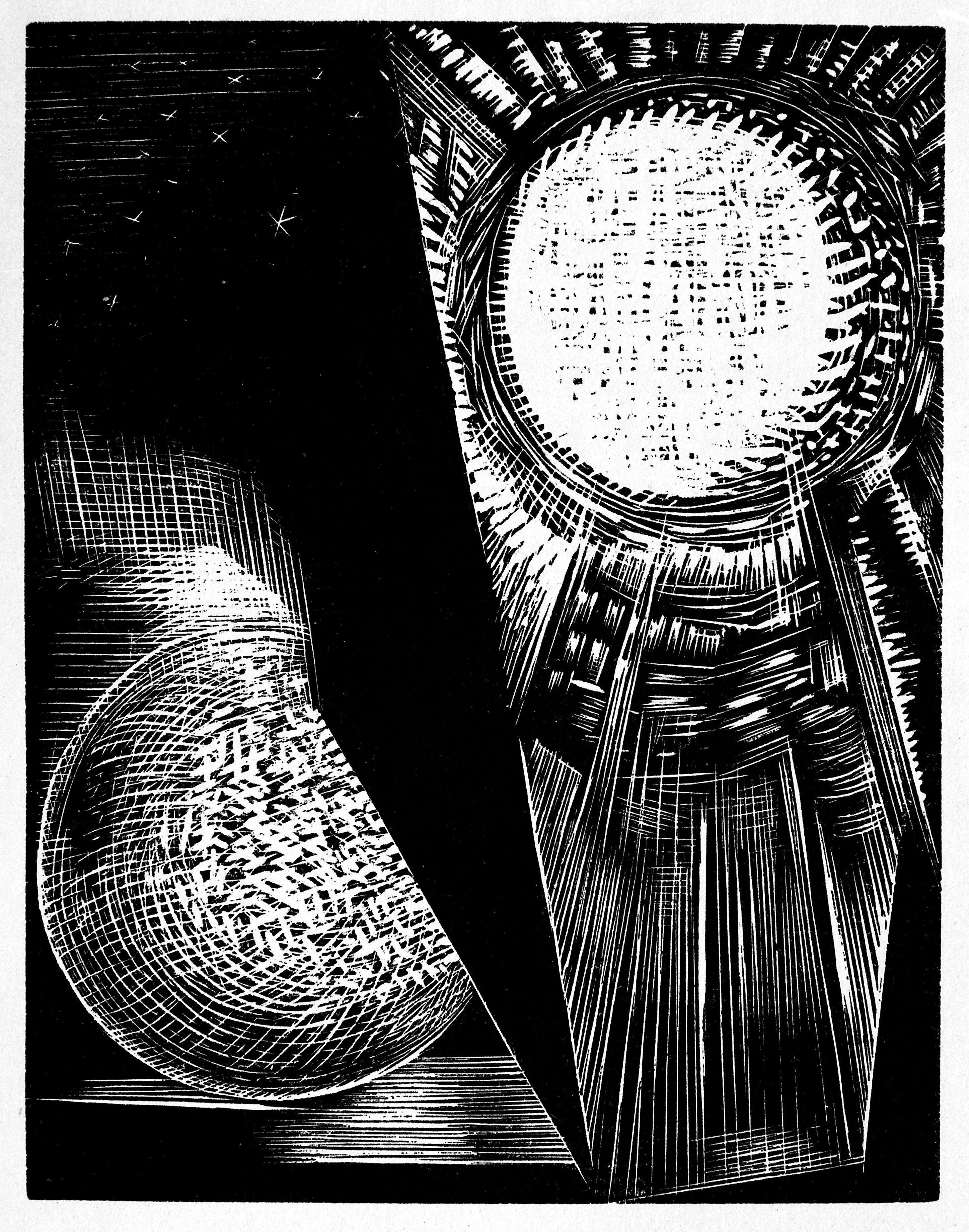 The creation of Sun and Moon. Woodcut from Genesis, Paul Nash ...