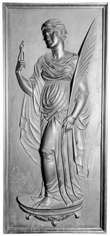 Saint Apollonia, carved panel from Monastery of San Domingo.