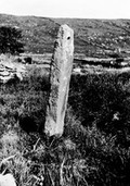 view Oglam stone. Co. Kerry. People walk around this stone sun wise and repeat prayers to cure falling sickness and epilepsy.