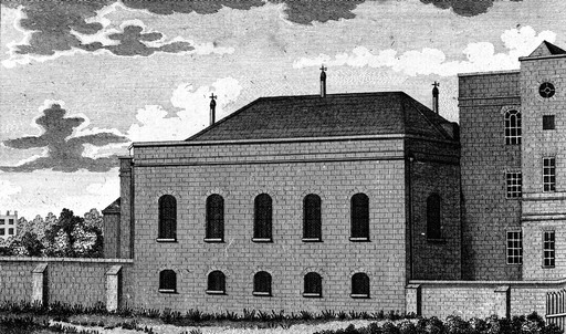 The Chapel at the Lock Hospital, Grosvenor Place, Westminster. Engraving, 1784.
