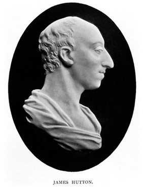 Profile in oval of James Hutton.