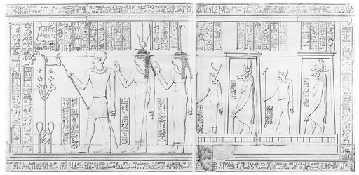 Amenophis and various Goddesses, inner sanctuary