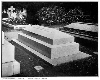 Lord Lister's grave in Hampstead Cemetary.