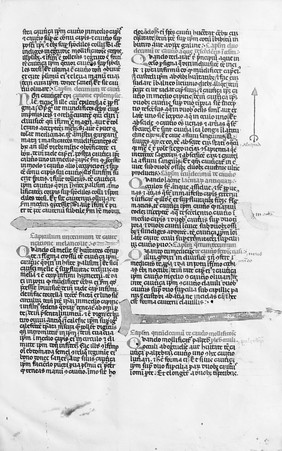 M0006555: Illustrations of cauteries for treating ailments of the eye, from <i>Chyrurgia Albucasim</i>, early 14th century