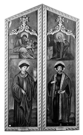 Saint Cosmas and Saint Damian. Oil paintings.