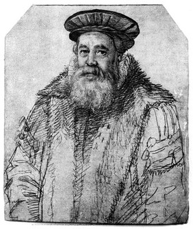 Portrait of Petrus Forestus, by H. Goltzius