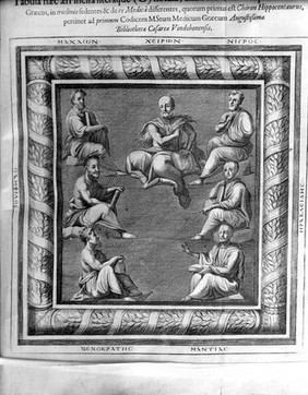 M0007108: Illustration of  Discorides 'Fathers of Medicine'