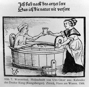 view The Bath, 16th century, German.