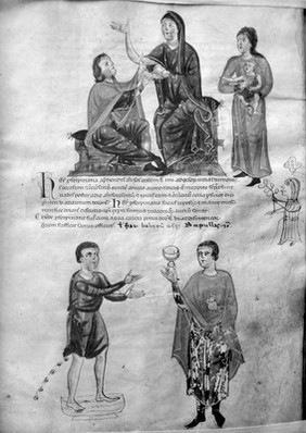 Examination of nursing mother's breast, 13th Century