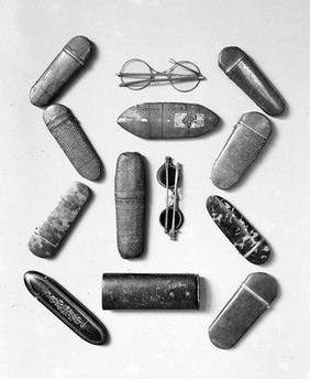 Spectacles and cases, 18th century