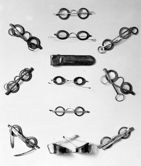 Spectacles and cases, 18th century