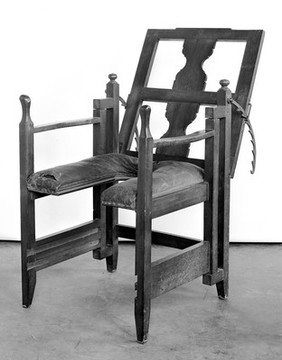 Parturition chair, Swiss, 18th century.