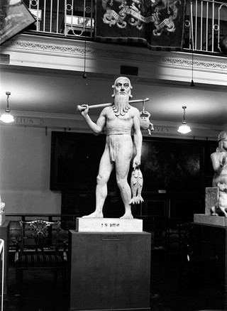 M0007477: Plaster cast statue of Adapa