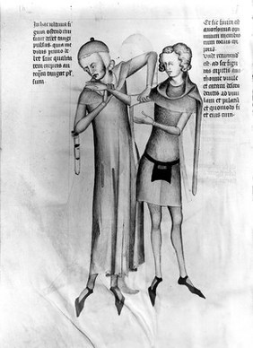 Guido de Vigevano, miniature anatomical figures, 1345