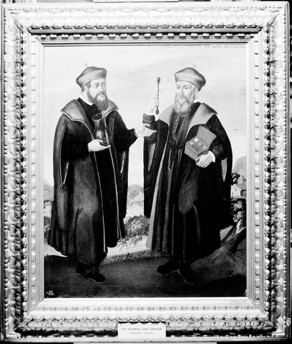 M0007632: Portrait of Saint Cosmas and Damian