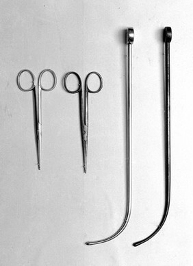 Urethral sounds and sinus forceps, used by Lister.