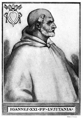 M0008021: Portrait of Pope John XXI (c.1215-1277)